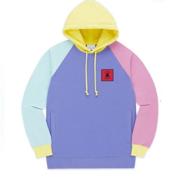 Teddy Fresh Colorblock Hoodie 2.0 Pullover Sweatshirt Unisex Size Large - Picture 2 of 10